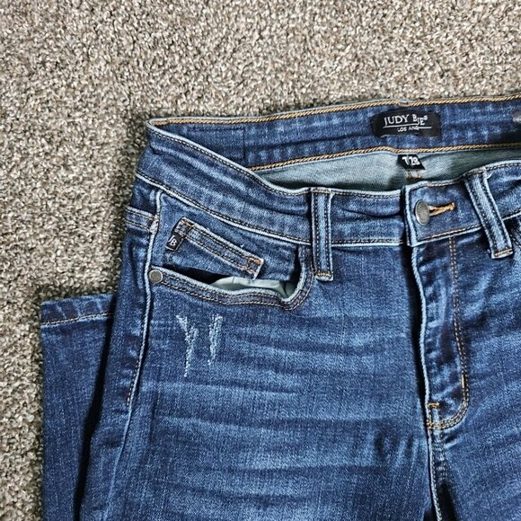 Judy Blue Los Angeles Womens Size 7x28 Slim Fit Stretchy Waist Denim Jeans - Picture 7 of 10